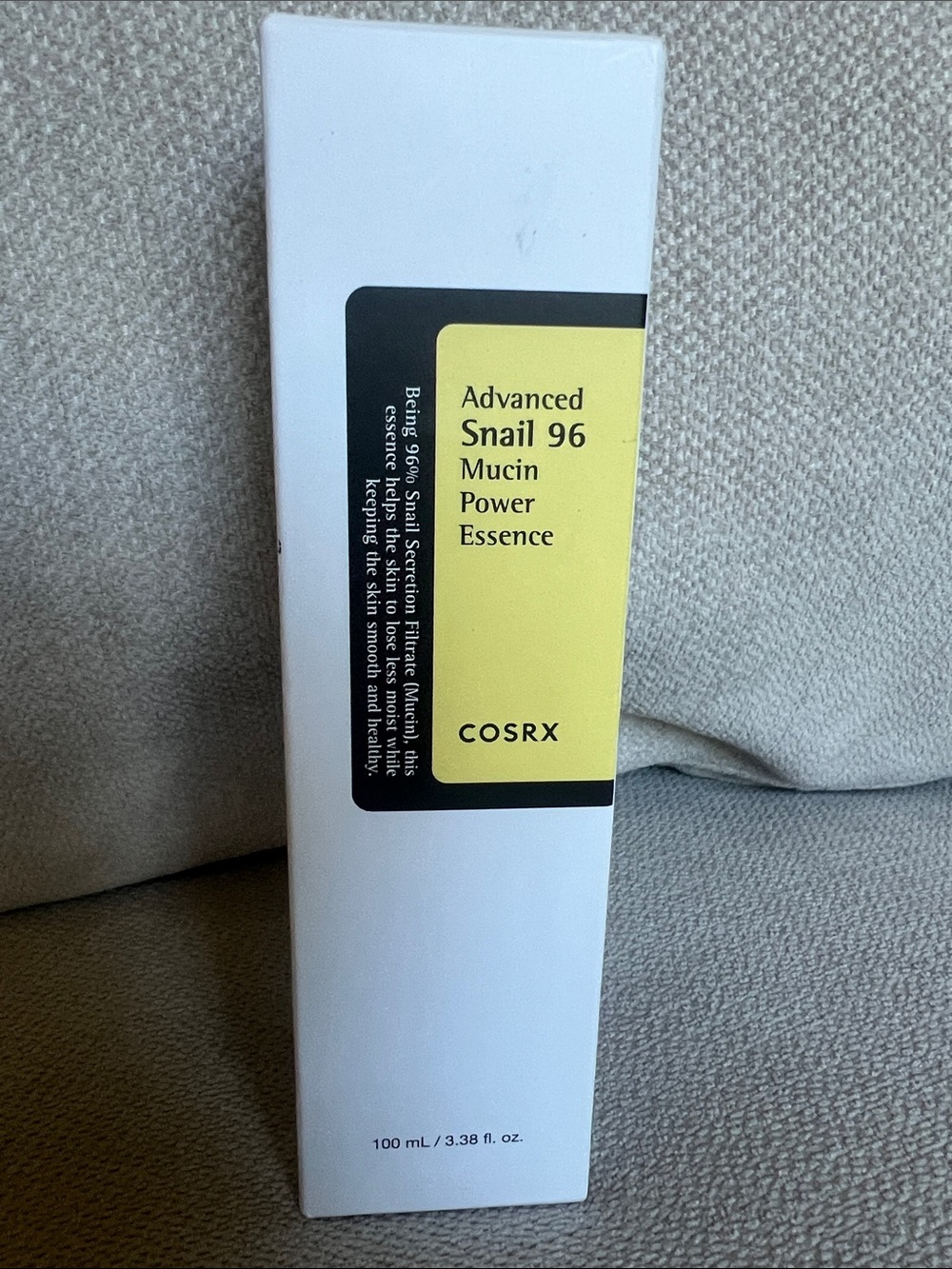 COS White Skincare Box with Subtle Yellow Edge